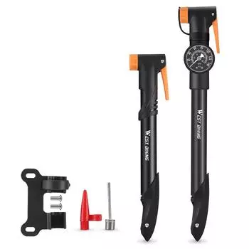 Велосипедный воздушный насос с манометром, портативный велосипедный насос из алюминиевого сплава, 120PSI, накачка шин, клапан Schrader Presta, аксессуары для велоспорта basic