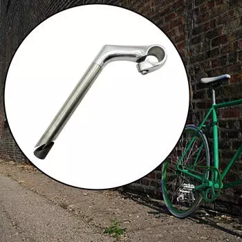 Велосипедный вынос руля 25,4 мм, портативный руль с гусиной шеей для езды на велосипеде чёрный