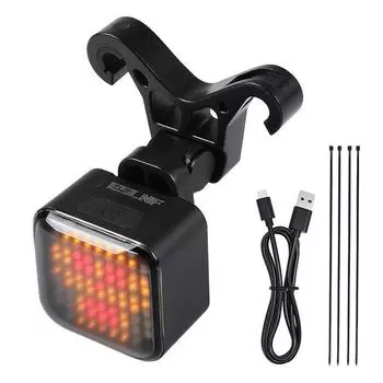 Велосипедный задний фонарь, красный фонарь для ночной езды, светодиодный задний фонарь для электровелосипеда, умный и креативный, зарядка через USB, датчик тормоза с 8 красный