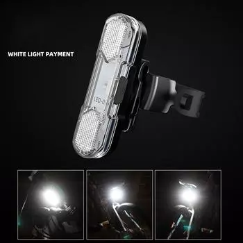 Велосипедный задний фонарь с высокой яркостью, водонепроницаемый, ударопрочный, перезаряжаемый, велосипедный USB-фонарь, вращающийся задний фонарь белый