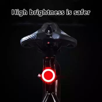 Велосипедный задний фонарь Велосипедная лампа с несколькими режимами освещения Перезаряжаемая через USB светодиодная вспышка Задний фонарь Подседельный штырь Аксессуары для велосипеда MTB