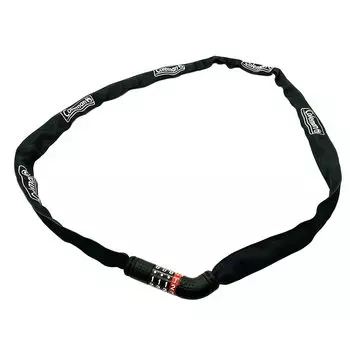 Велосипедный замок Coleman, 4-значный цепной замок с чехлом, черный, длина 120 см чёрный