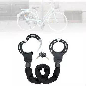 Велосипедный замок из сплава стали для предотвращения потери велосипеда с 3 ключами, безопасный для гор 90cm w cloth cover