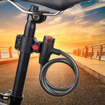 Велосипедный замок с 2-мя ключами MTB, противоугонный стальной тросовый замок для электрического мотоцикла