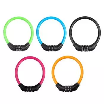 Велосипедный замок с 4-значным кодом UK, противоугонный тросовый замок для горного велосипеда