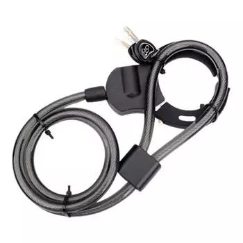 Велосипедный замок с цепью Электрический самокат Противоугонный замок с наручниками Спиральный цепной замок Велосипедный замок с цепью Водонепроницаемые кодовые замки чёрный