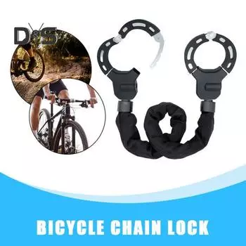 Велосипедный замок с цепным замком и переносной сумкой для подвешивания, противоугонный стальной цилиндровый замок, 10 поворотных цепных замков для велосипедов, скутеров Sets