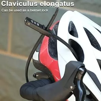 Велосипедный замок с паролем, регулируемая застежка-молния из легированной стали, 3-значный сверхмощный шлем для горного велосипеда, скутера, противоугонный замок, аксессуары для велосипеда красный