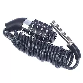 Велосипедный замок стальной трос цепь безопасности пароль 4 цифры противоугонная комбинация