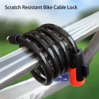 Велосипедный замок Удобный, устойчивый к царапинам Высокопрочный велосипедный замок Высокая твердость Велосипедный замок для скутера Велосипедный тросовый замок для езды на велосипеде на открытом воздухе 150CM