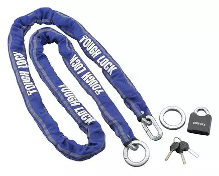 Велосипедный замок YAMAHA TOUGH LOCK, цепной замок, синий YL-01 + 2,5 м Q5K-YSK-107-T01 синий