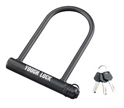 Велосипедный замок YAMAHA TOUGH LOCK с дужкой, черный YL-04 Q5K-YSK-107-T11 чёрный