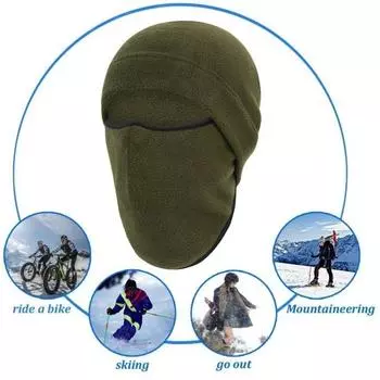 Велосипедный защитный шлем для лица, теплый, зимний, для холодной погоды, для мужчин и женщин, для активного отдыха, ветрозащитный, для катания на лыжах, для мотоцикла, подкладка, шапка, шейный гетр, балаклава, капюшон чёрный