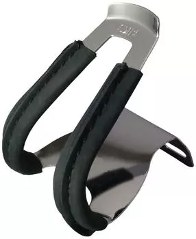 Велосипедный зажим Mikashima, глубокий, глубокий, черный (МКС) с кожей (Полукожа) чёрный