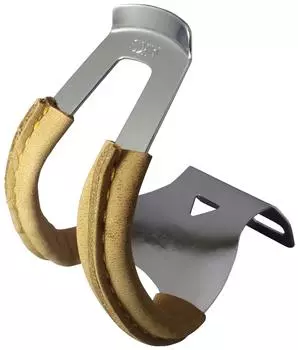 Велосипедный зажим Mikashima, глубокий, с коричневым оттенком (МКС) с кожей (Полукожа)