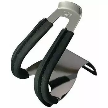 Велосипедный зажим MKS Toe Clip HALF CLIP с черным цветом (Микашима Сейсакусё) с кожей (Полукожа)