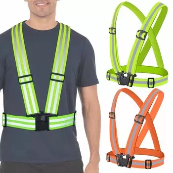 Велосипедный жилет для езды на велосипеде, светоотражающий жилет для ночной ходьбы, глянцевый ночной велосипед, бег, велоспорт, ходьба, рабочий жилет, товары для отдыха на природе зелёный