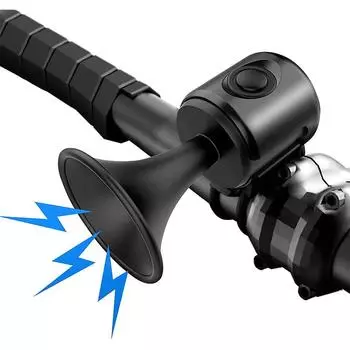 Велосипедный звонок Электронный звонок для скутера и велосипеда 120 дБ Сирена для электровелосипеда Труба Сигнализация Велосипедный Звуковой Сигнал Предупреждения Сигнализация Безопасность Велосипедное Оборудование чёрный