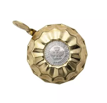 Велосипедный звонок KiLEY Kicca Bell, золотисто-латунный, LM-027, 22,2–23,8 мм золотой