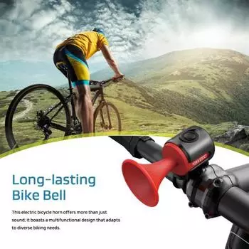 Велосипедный звонок, прозрачный длинный звук, IPX4, водонепроницаемый, компактный размер, универсальный, простая установка, стандартный руль, аксессуары для велосипедного рожка синий