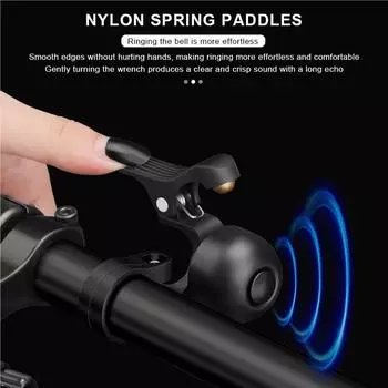 Велосипедный звонок RIDERACE, медный велосипедный руль, кольцо с четким звуком, предупреждающая сигнализация для безопасности, аксессуары для шоссейного велоспорта MTB чёрный