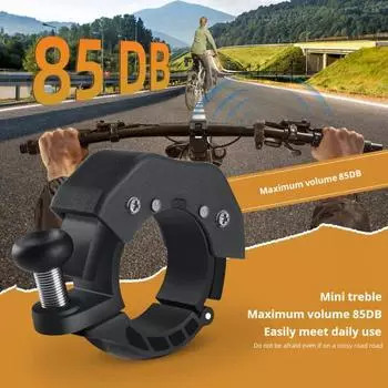 Велосипедный звонок с шайбами, гаечный ключ, легкий, 85 дБ, четкий, громкий звук, универсальный, складной, для горного велосипеда, шоссейного, горного, на руль, сигнальный звонок, аксессуары для велосипеда чёрный