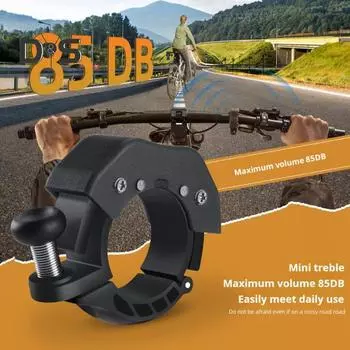 Велосипедный звонок с шайбами, гаечный ключ, легкий, 85 дБ, четкий, громкий звук, универсальный, складной, для горного велосипеда, шоссейного, горного, на руль, сигнальный звонок, аксессуары для велосипеда чёрный