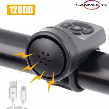 Велосипедный звуковой сигнал, электрический звуковой сигнал для мотоцикла, 4 режима, USB перезаряжаемый, горный, дорожный, велосипедный, противоугонная сигнализация, аксессуары для велосипеда one size