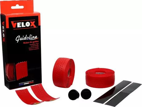 VELOX Soft Grip Bar Tape for Comfortable for Drop Fixed and with End Plugs and x 30mm x G308K04 Bicycles, Hands, Red, 89g, Handlebars, Road, Track,