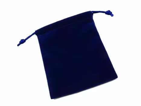 Велюровый мешок на шнурке для упаковки подарков, темно-синий x (САЖ) (16см 12см) (10 кусочков)