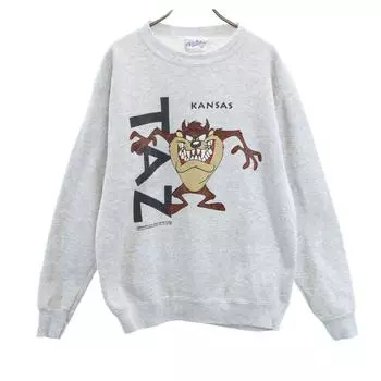 Velva Sheen 90s Old Warner Brothers made in the USA Print Long sleeve sweat trainer Men s Used