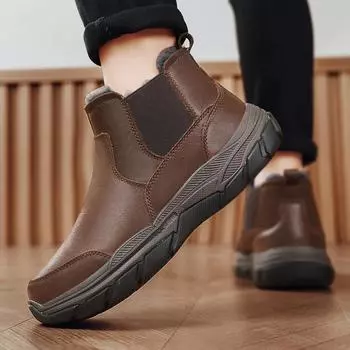 velvet cotton shoes men s new thickened warm lazy snow boots men s outdoor non-slip casual shoes 39