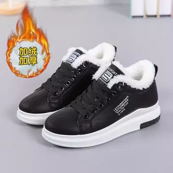 velvet cotton shoes women s new winter two cotton sports student shoes thick sole thickened warm snow women s cotton boots 35