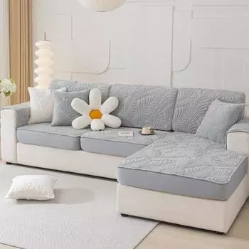 Velvet Japanese Banana Leaf Stretch Sofa Cover Cover Four Seasons Universal All-Inclusive Cushion Sofa Cover Towel 60*60cm