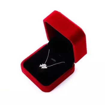 Velvet Jewelry Box Presentation Necklace Pendant Necklace Organizer New Gift Box Necklace красный
