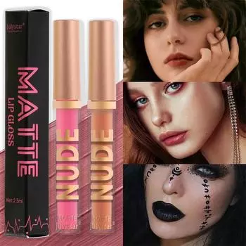 Velvet Mist Face Matte Mouth Red Lip Glaze Lip Makeup Стойкий цвет Не липнет Cup Lip Glaze 01#