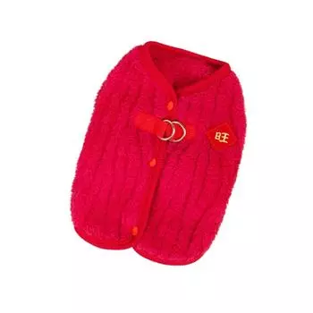 Velvet Pet Sweater Plush Dog Coat Bulldogs Dog Cat Warm Vest Chinese New Year XL