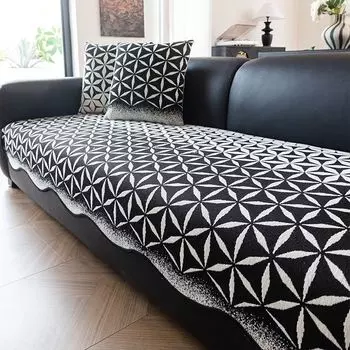 Velvet Sofa Cover with Unique Irregular Design Non-Slip Couch Protector Durable for All Seasons Perfect for Home, Office & Living Room Decor 90*120cm