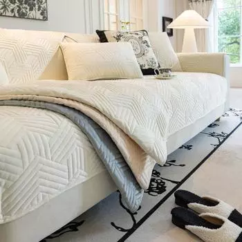 Чехол на подушку для дивана из бархата, высококачественная утолщенная противоскользящая подушка для сиденья, короткий плюшевый чехол для дивана 70x70cm 1pc