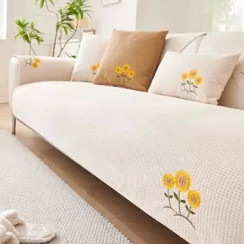 Velvet Sofa Cushion Spring and Autumn Sofa Non-Slip Seat Cushions Backrest Sofa Cover Plush Cover Towel 70X70
