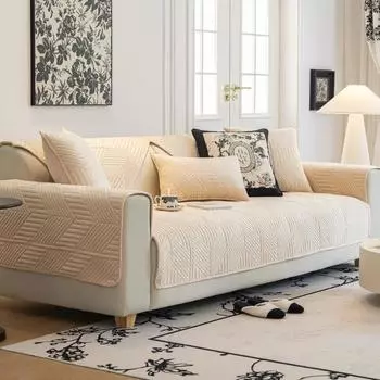 Velvet Sofa Cushion Winter Plush Non-Slip Sofa Cushion High-End Cushion Sofa Cover Cover Cloth Thickened Winter 70*70cm