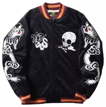 VELVETTEN SOUVENIR JACKET 51387 BLACK [Houston] (SKULL) чёрный