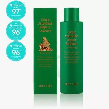 VELY VELY Cica X Artemisia Repair Essence 160 мл, успокаивающий, увлажняющий, корейская косметика, Kbeauty, пробник