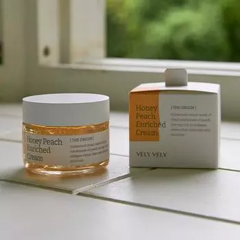 VELY VELY Honey Peach Enriched Cream 60 мл, Увлажняющий, Укрепляющий, Смягчающий, Корейская косметика, Kbeauty, образец