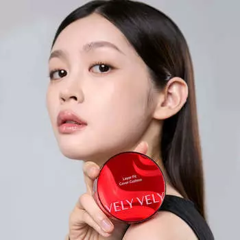 VELY VELY Layer Fit Cover Cushion 15g, #Cushion_Makeup #Foundation_Compact, Макияж, Корейская косметика, Kbeauty, пробник #21/refill