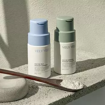 VELY VELY Очищающая пудра с энзимами 60 г, #очищение_пор #освежающее_очищение #детокс_кожи #контроль_избытка_жира, KBeauty, образец Milk