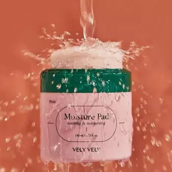 VELY VELY Pink Moisture Pad 60 шт/140 мл, #Base_Skincare #Cactus_Toner_Pad, Увлажнение, Корейская косметика, Kbeauty, образец