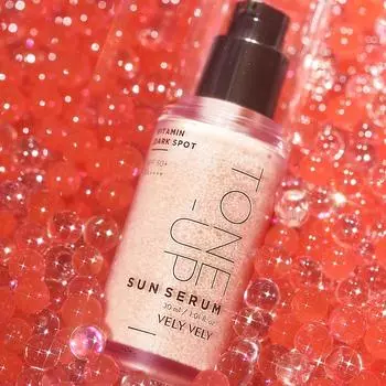 VELY VELY Витаминная солнцезащитная сыворотка Tone-up от темных пятен 30мл SPF50+PA++++, Kbeauty, корейская косметика, пробник