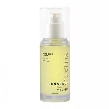 VELY VELY Yuja C Sun Serum 1,01 унции / 30 мл SPF50+PA++++, солнцезащитный крем, корейская косметика, Kbeauty, пробник