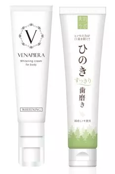 VENAPIERA Отбеливающая освежающая зубная паста Hinoki + белый